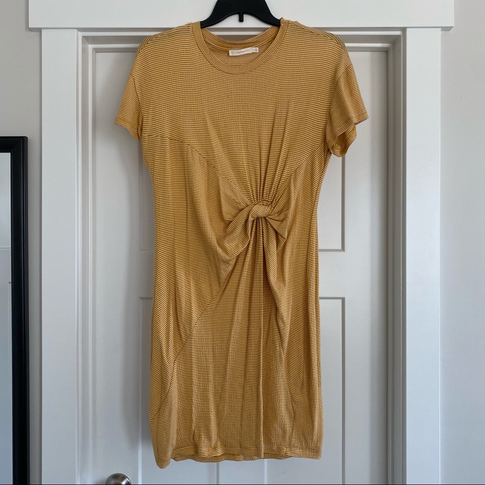 Called to Surf Yellow Striped Knot Dress